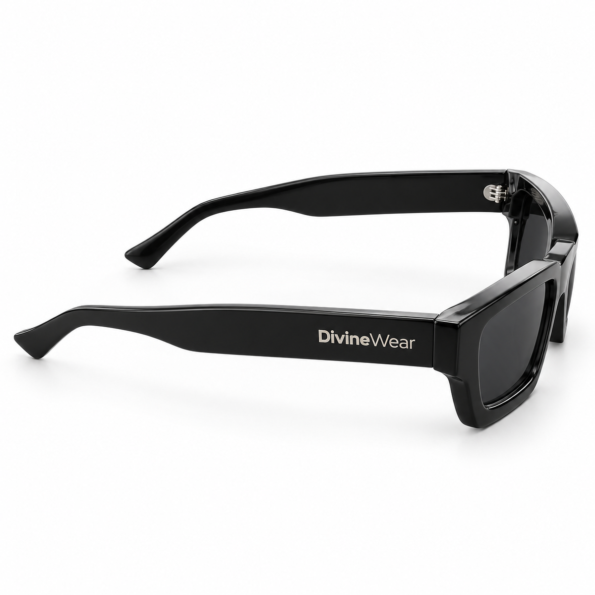 DivineWear Frames — Black — logo side view