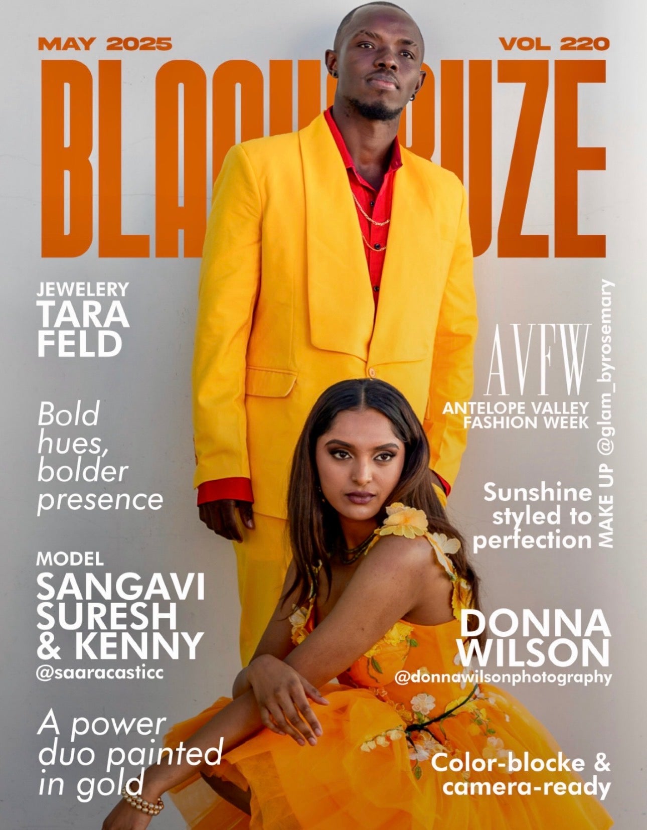 BlackCruze May 2025 Volume 220 cover featuring Antelope Valley Fashion Week and DivineWear styling