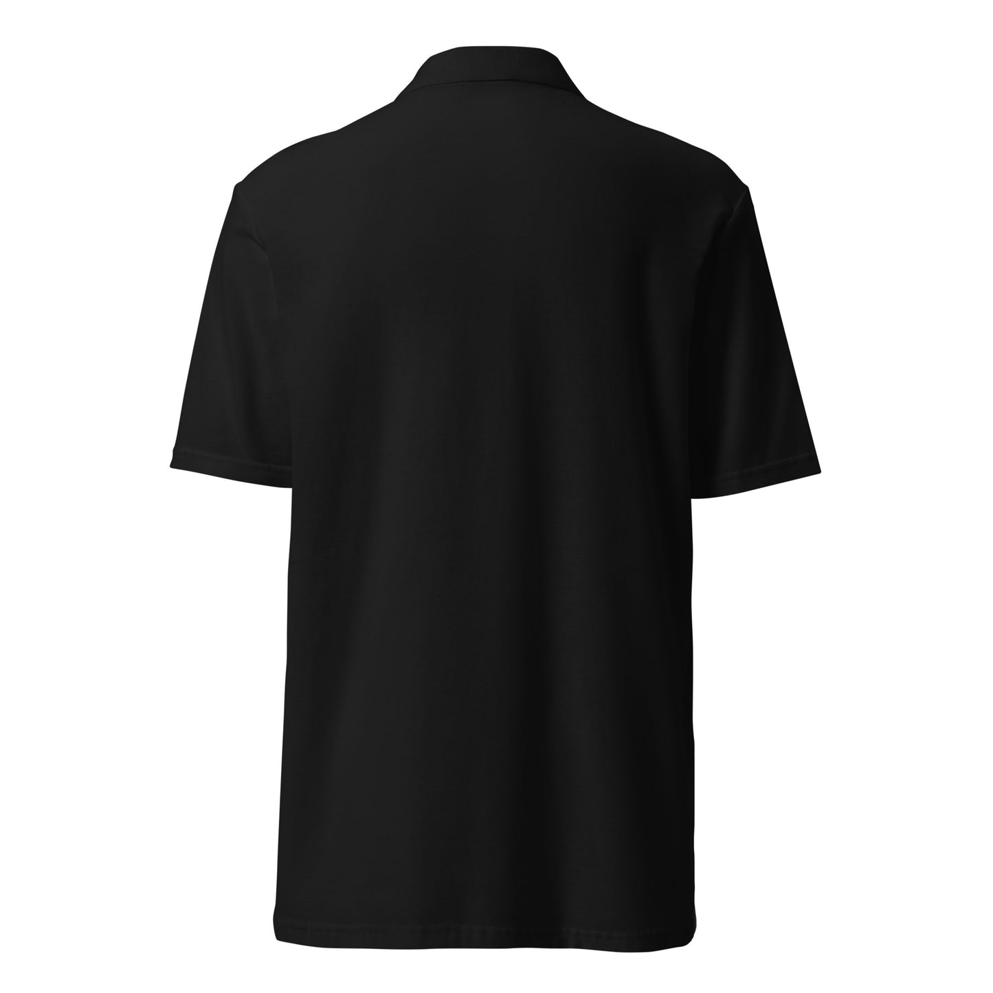 DivineWear Solid Black embroidered mens polo shirt