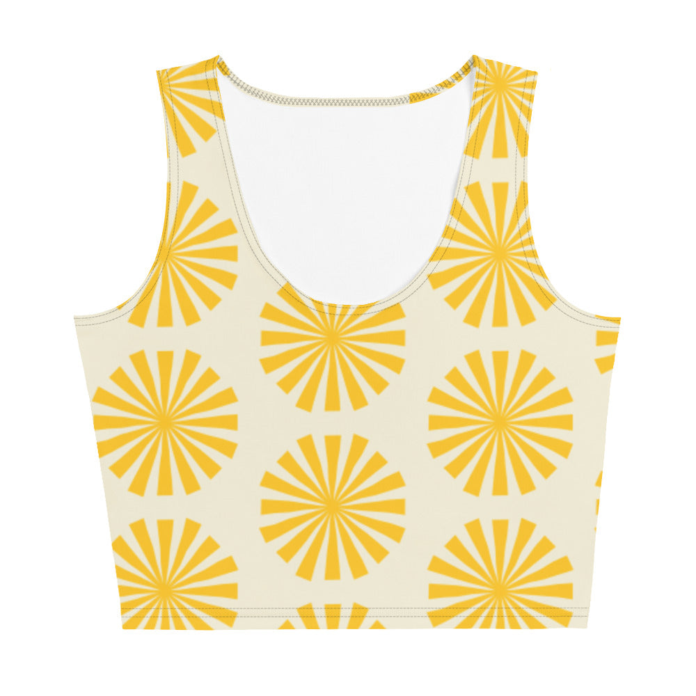 DivineWear Fall22 Floral Crop Top in Yellow
