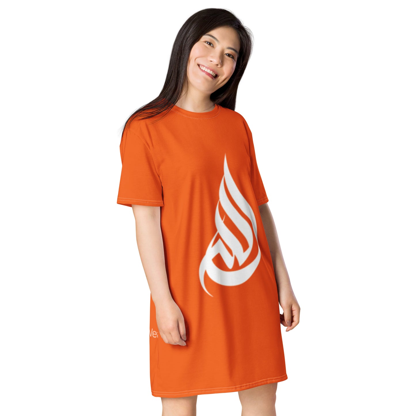 DivineWear SS22 T-shirt dress in Orange