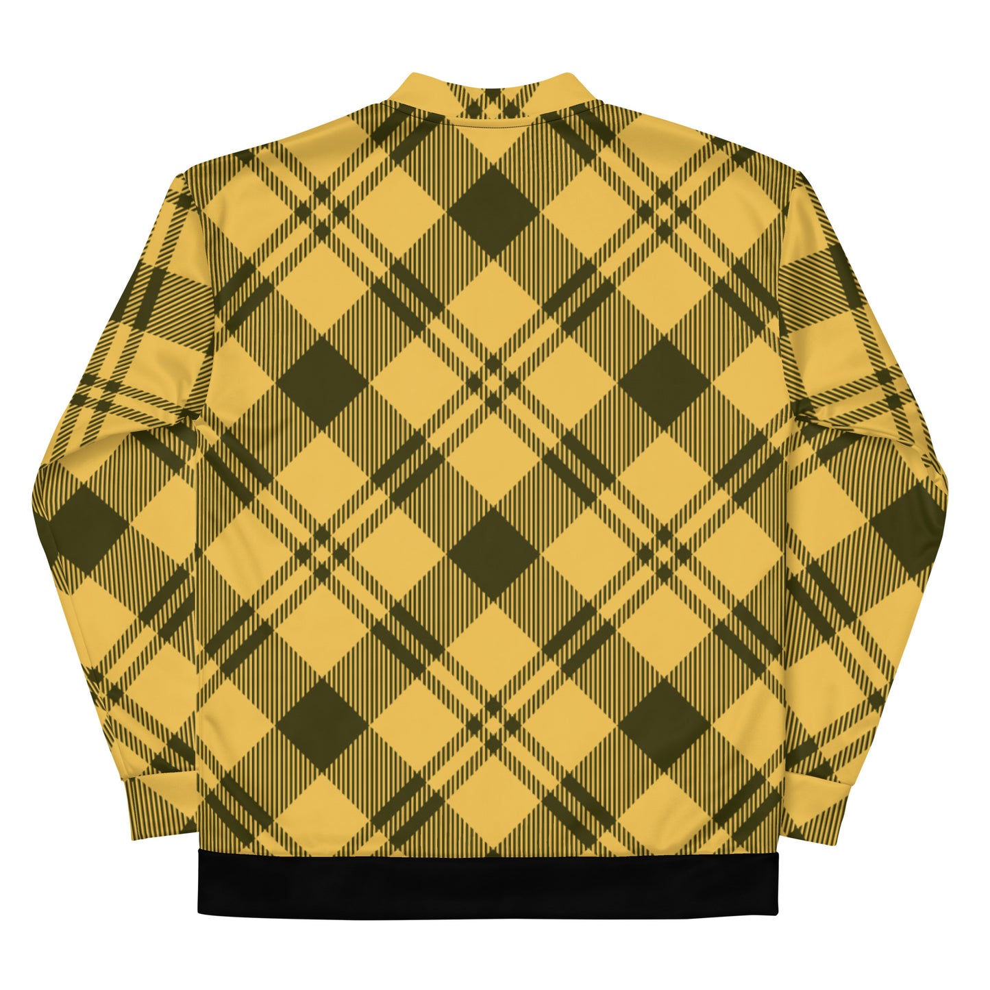DivineWear Fall22 Plaid Bomber Jacket in Yellow