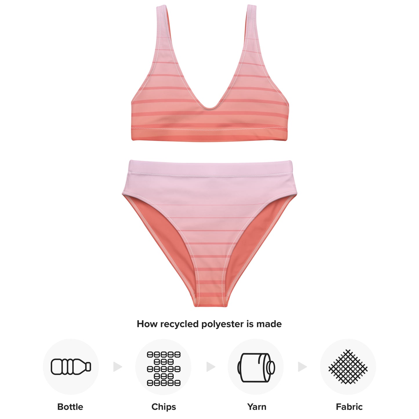 DivineWear Peach Orchard high-waisted bikini