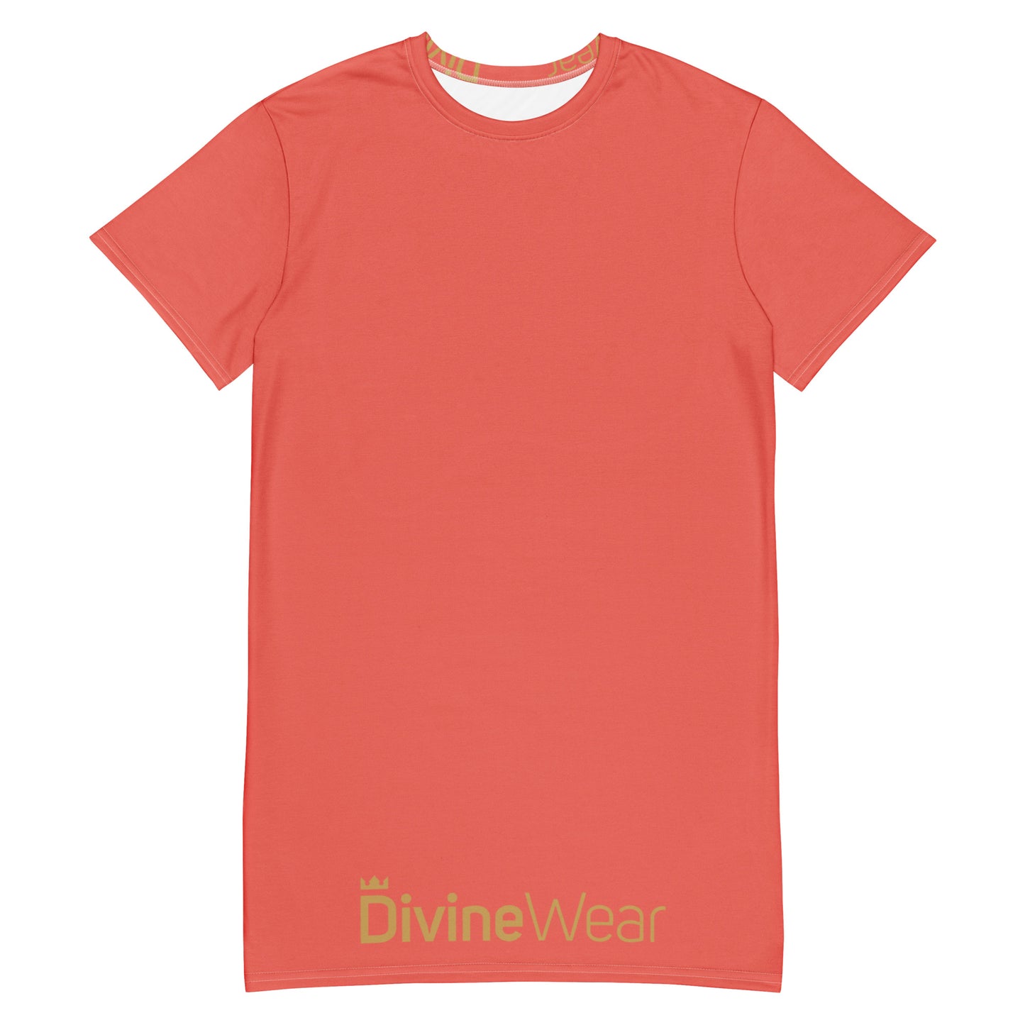 DivineWear Peachy T-shirt dress The Crown Collection