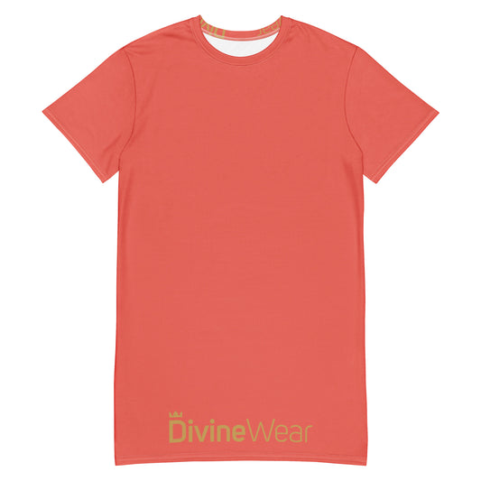 DivineWear Peachy T-shirt dress The Crown Collection