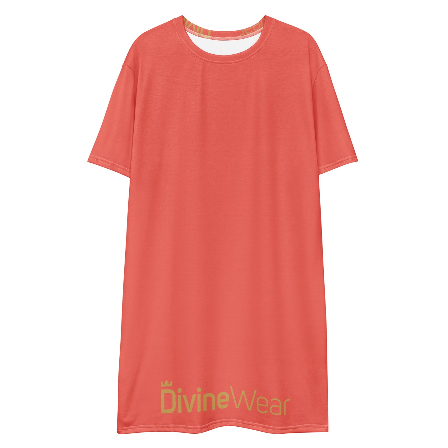 DivineWear Peachy T-shirt dress The Crown Collection