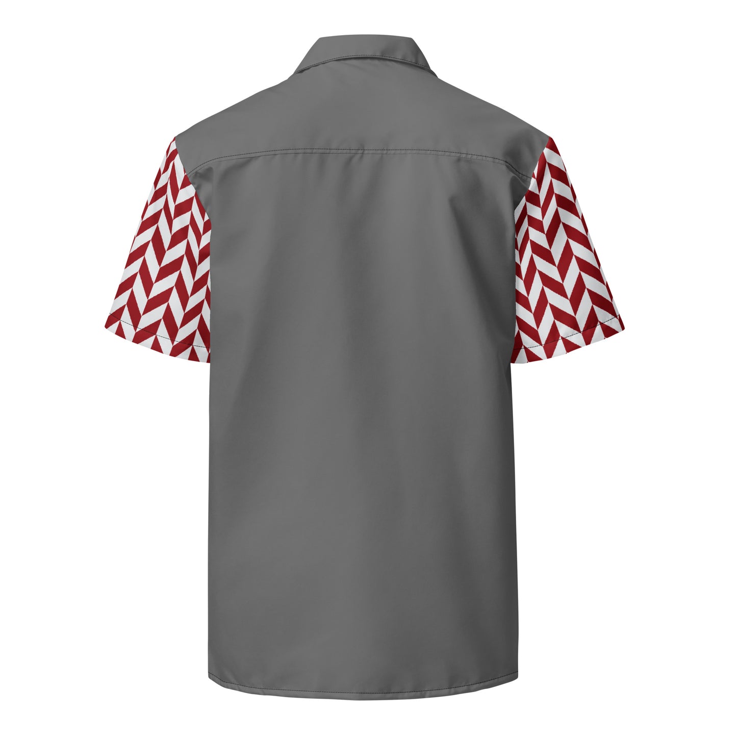 DivineWear Unisex button shirt Red/ Grey