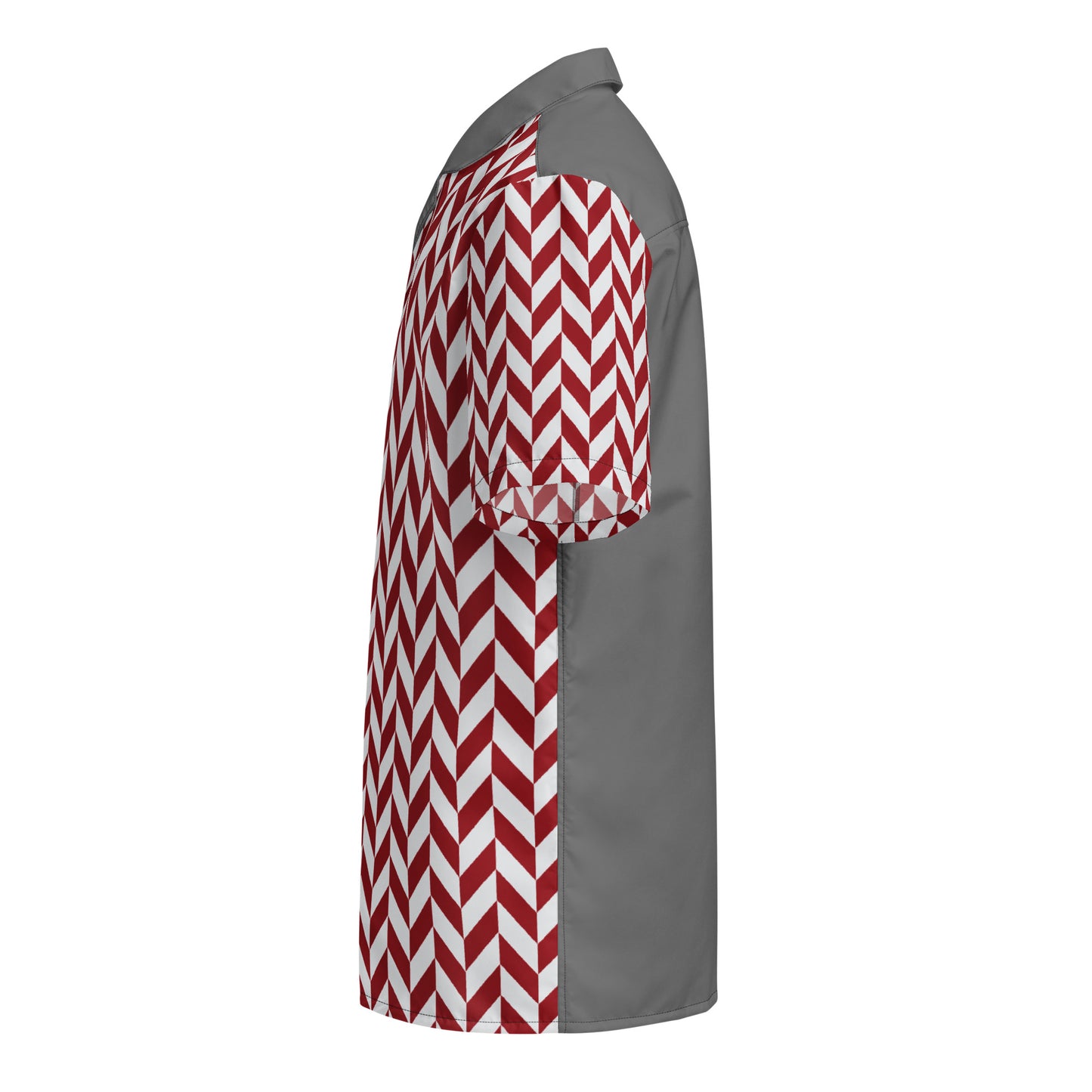 DivineWear Unisex button shirt Red/ Grey