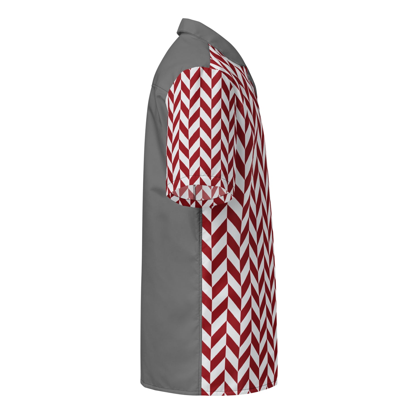 DivineWear Unisex button shirt Red/ Grey