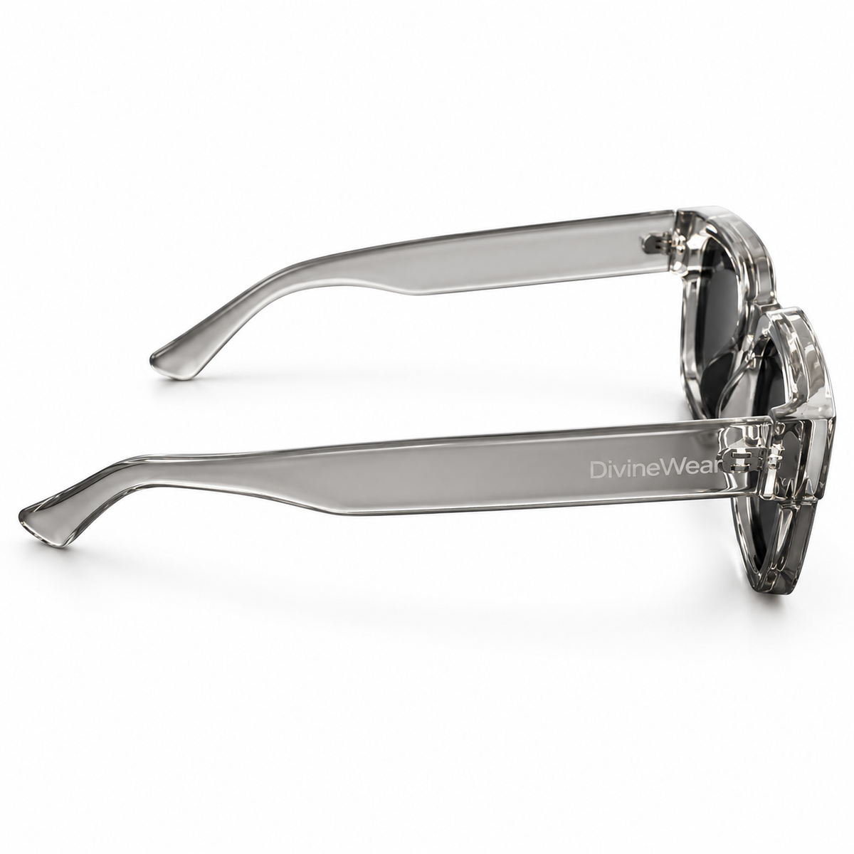 DivineWear Frames — Clear Smoke — logo side view