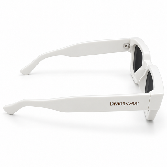 DivineWear Frames — White — logo side view