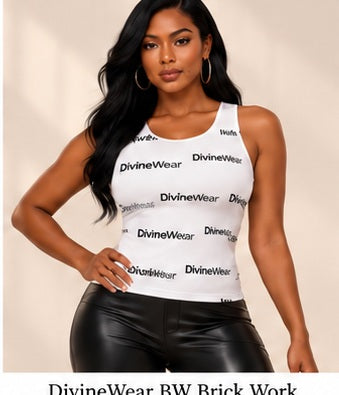 DivineWear BW Brick Womens Tank Top — approved editorial model