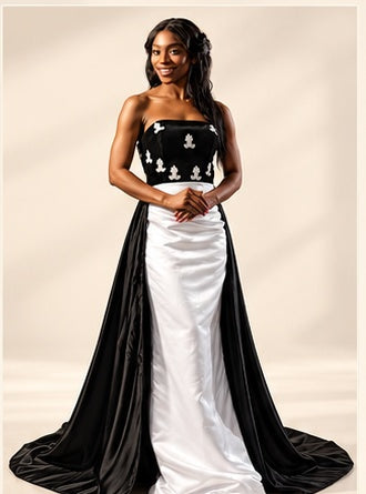DivineWear Runway Noir Gown — approved editorial model