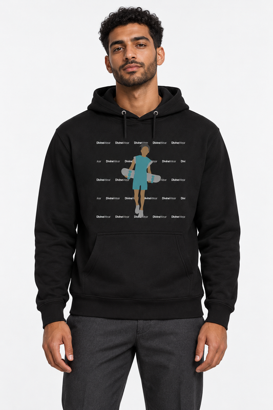 Egyptian male model wearing DivineWear The Don Hoodie
