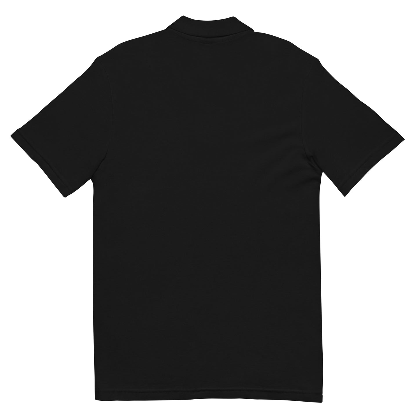 DivineWear Solid Black embroidered mens polo shirt