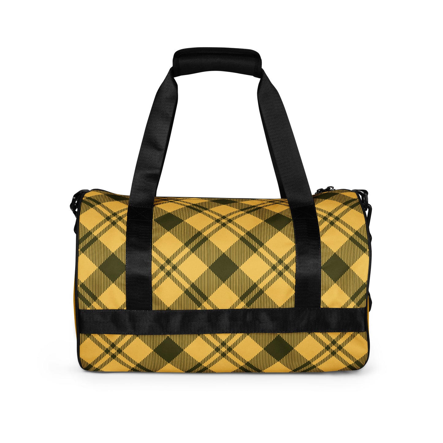 DivineWear Fall22 Plaid gym bag in yellow