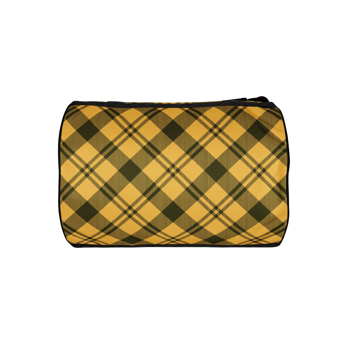 DivineWear Fall22 Plaid gym bag in yellow