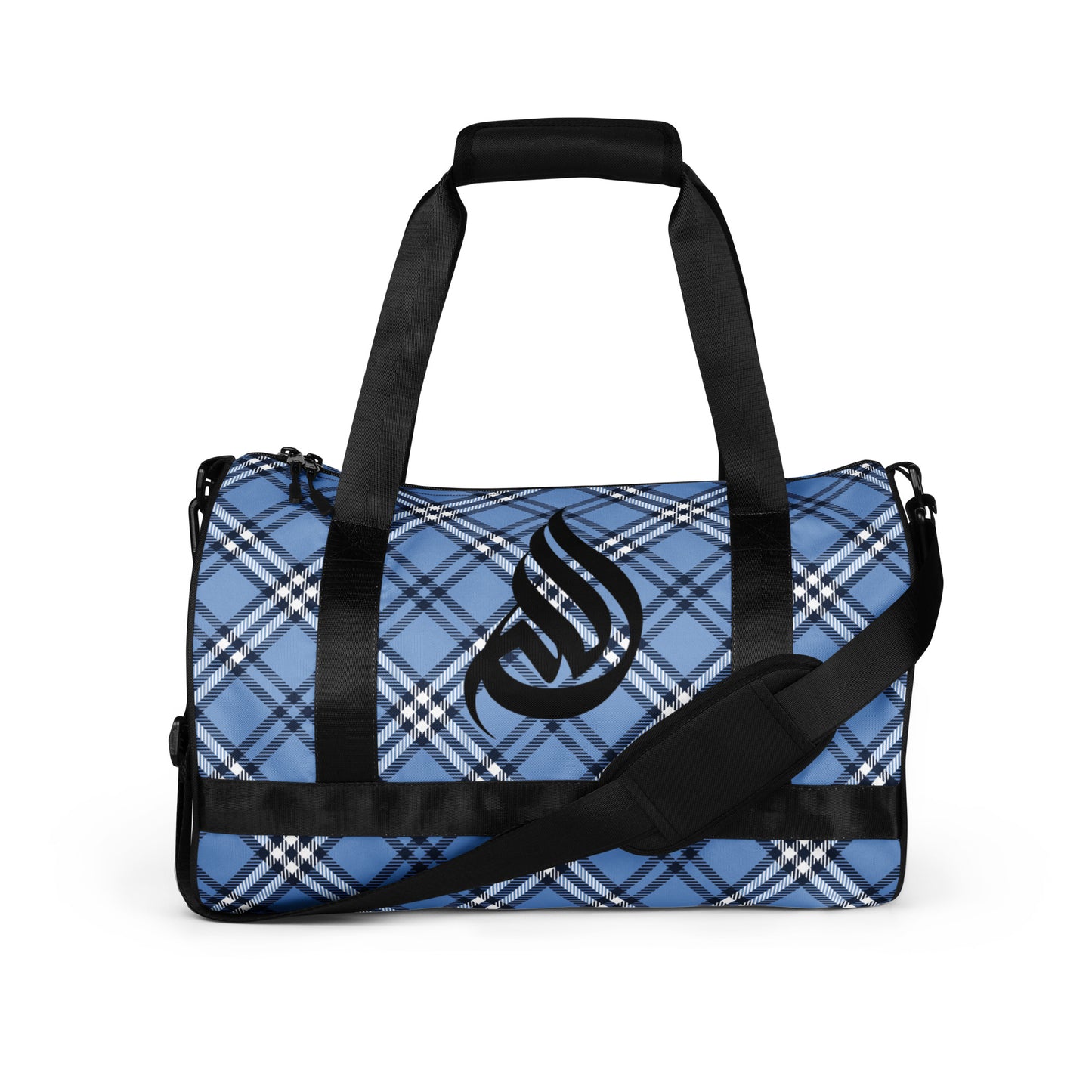 DivineWear Fall22 Plaid gym bag / Blue