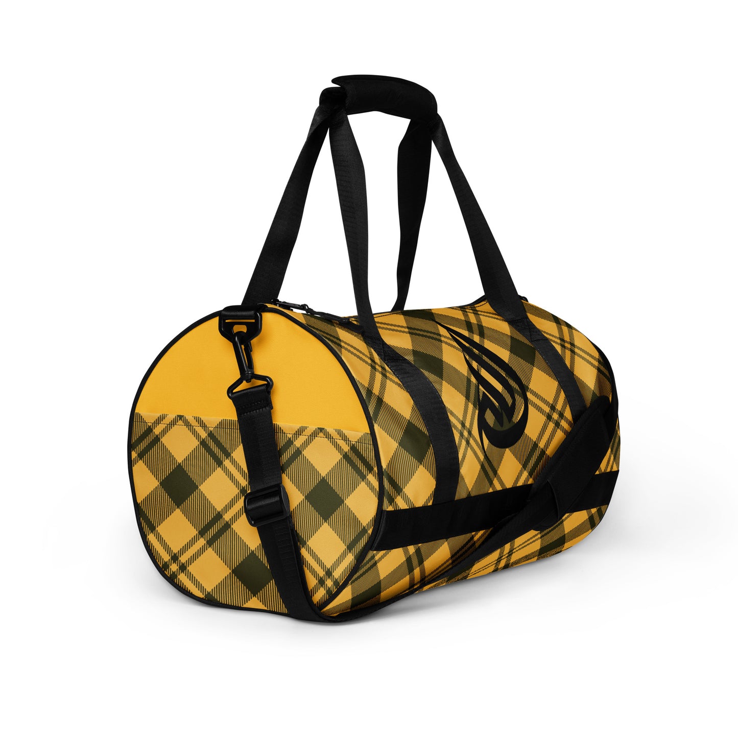 DivineWear Fall22 Plaid gym bag in yellow