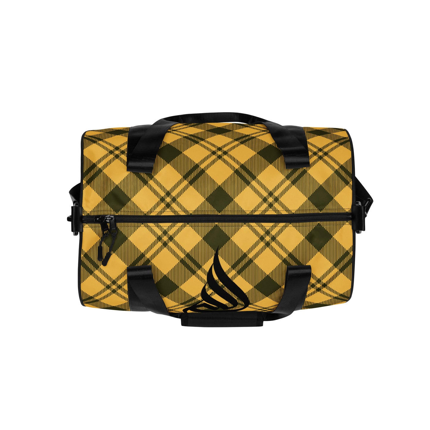 DivineWear Fall22 Plaid gym bag in yellow