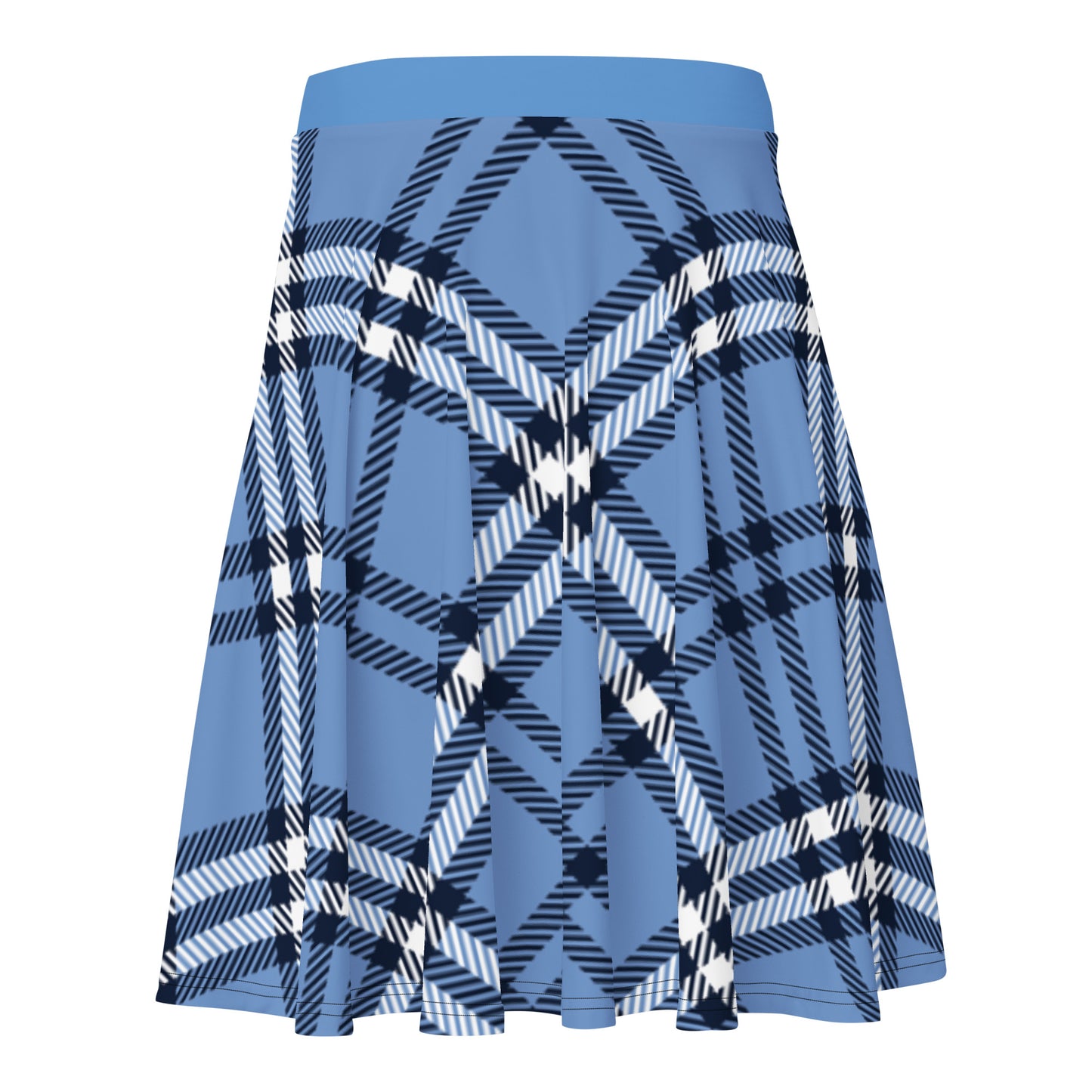 DivineWear Fall22 Plaid Skater Skirt / blue