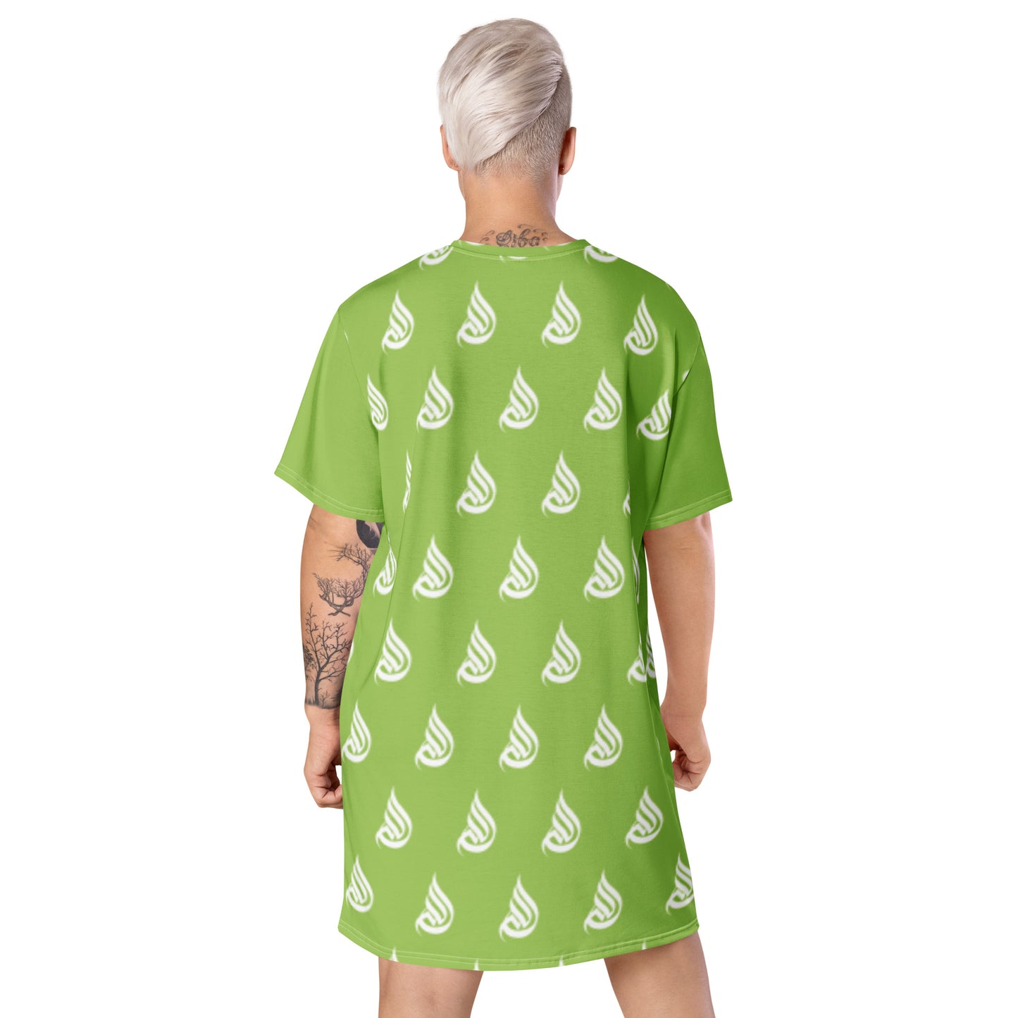 DivineWear SS22 T-shirt dress in Neon Green