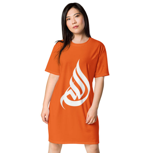DivineWear SS22 T-shirt dress in Orange