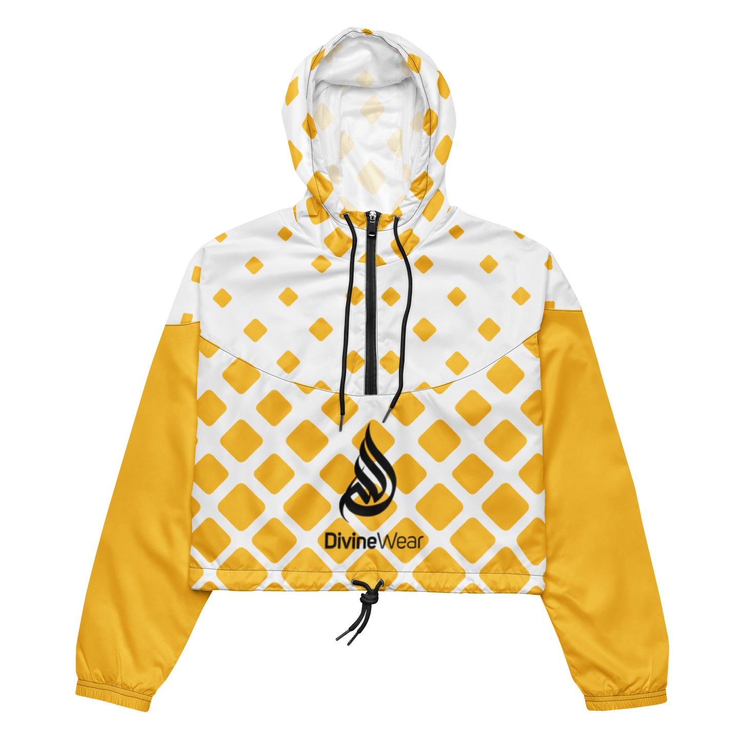 DivineWear FW22 Women’s cropped windbreaker Yellow