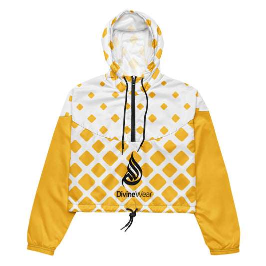 DivineWear FW22 Women’s cropped windbreaker Yellow