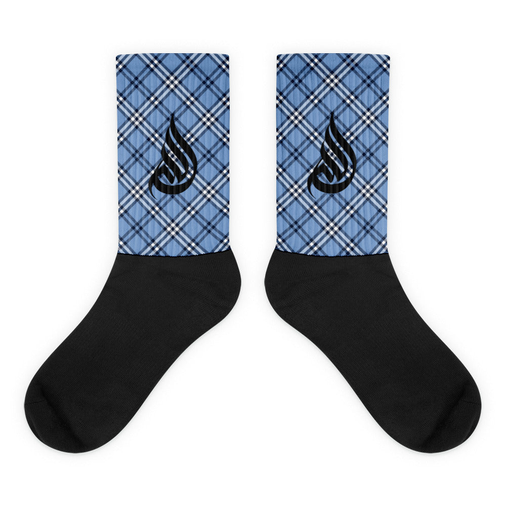DivineWear Fall22 Plaid Socks / Blue