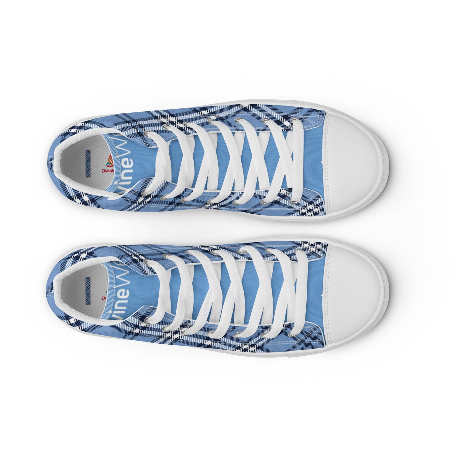 DivineWear Fall22 Mens Kicks in Plaid / Blue