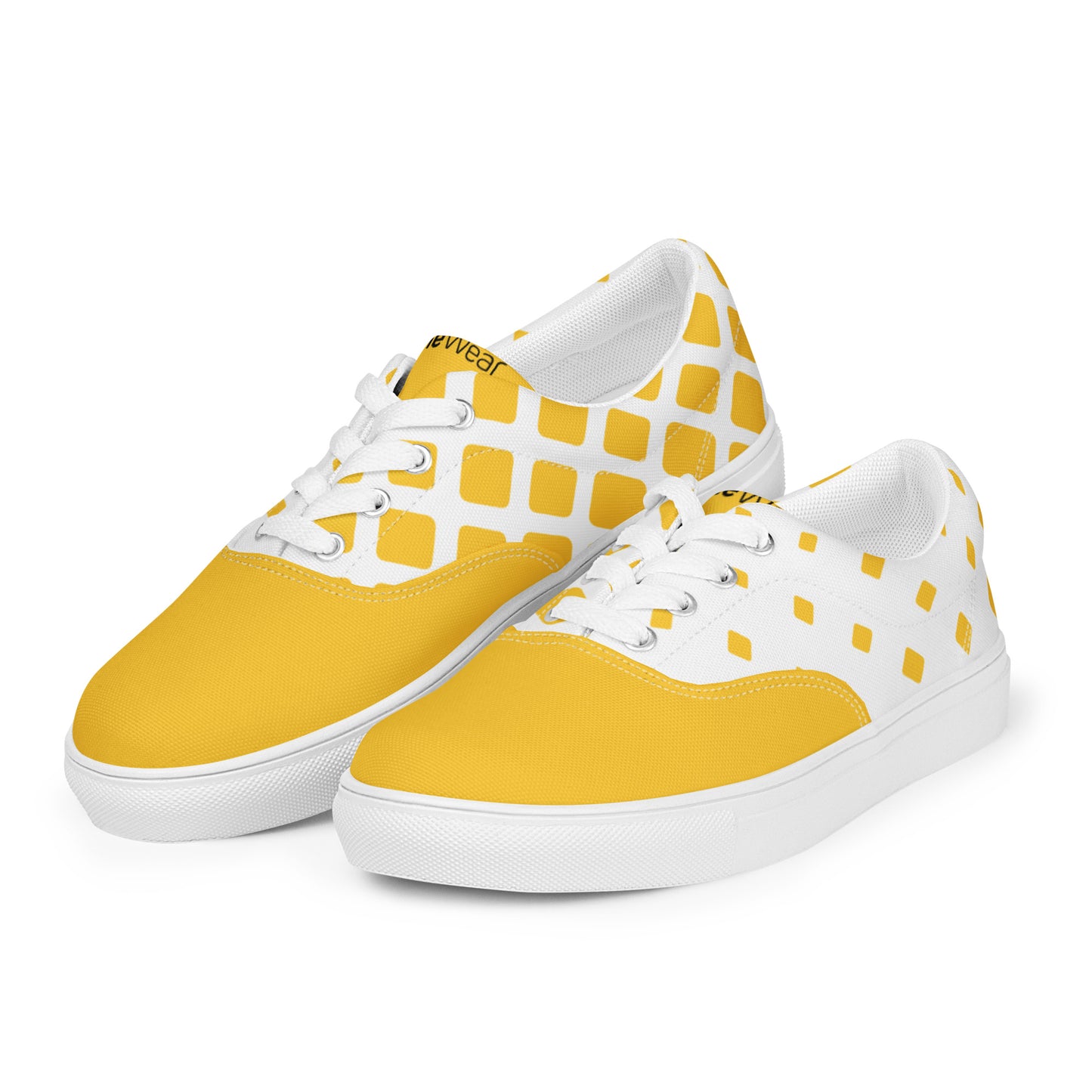 DivineWear FW22 Women’s lace-up canvas shoes in Yellow