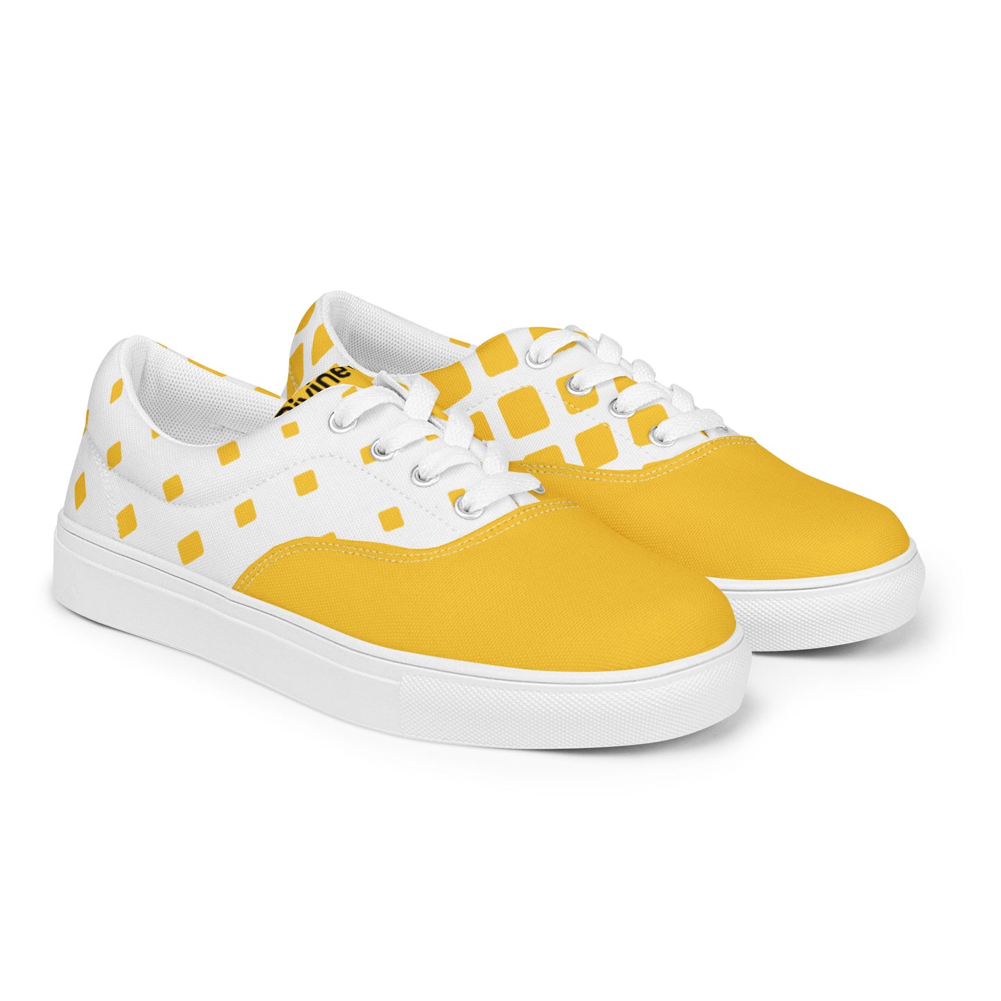 DivineWear FW22 Women’s lace-up canvas shoes in Yellow